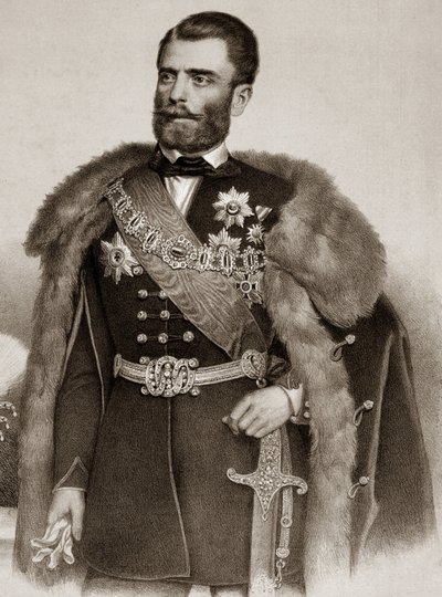 Portræt af Michel III Obrenovic 1823-1868 Prins af Serbien - Portræt af Michel III Obrenovic III Prins af Serbien af Unknown artist