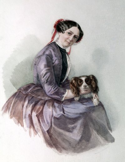 Portræt af Minna Wagner, kone til Richard Wagner, Wagner Museum Bayreuth. af Unknown artist