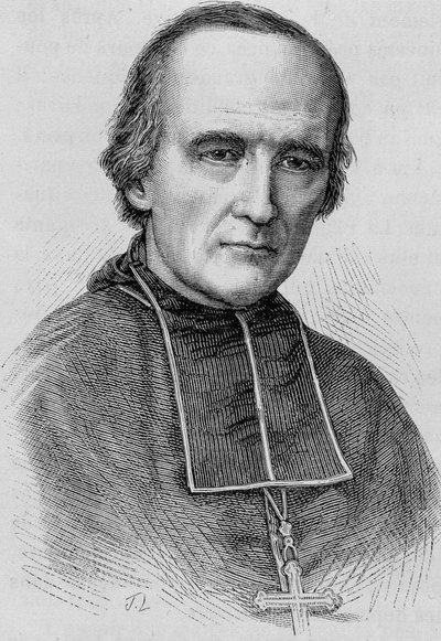 Portræt af Monsignor Darboy (1813 - 1871), ærkebiskop af Paris. Indgravering af slutningen af det 19. århundrede i "Histoire de France"" af H. Martin. af Unknown artist