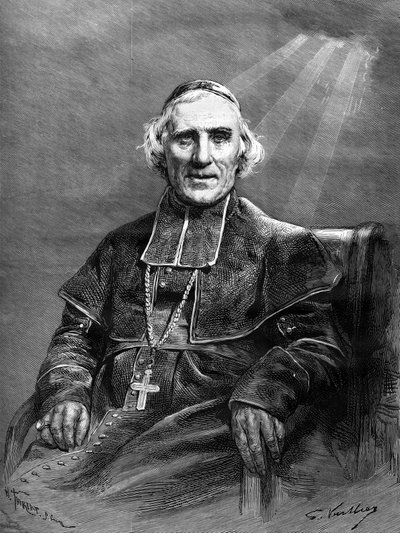 Portræt af Monsignor: Joseph Hippolyte Guibert (1802-1886). af Unknown artist