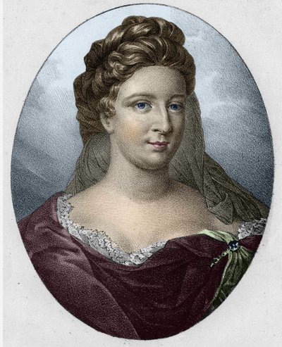 Portræt af fru Antoinette Deshoulières (1634-1694) af Unknown artist