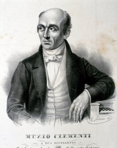 Portræt af Muzio Clementi (radering) af Unknown Artist
