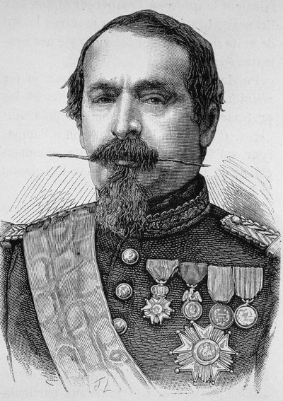 Portræt af Napoleon III (1808 - 1873). Indgravering af slutningen af det 19. århundrede i "Histoire de France"" af H. Martin. af Unknown artist