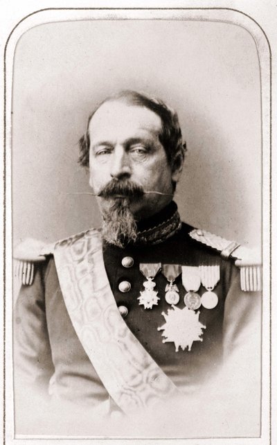 Portræt af Napoleon III. 1800-tallets fotografi. af Unknown artist