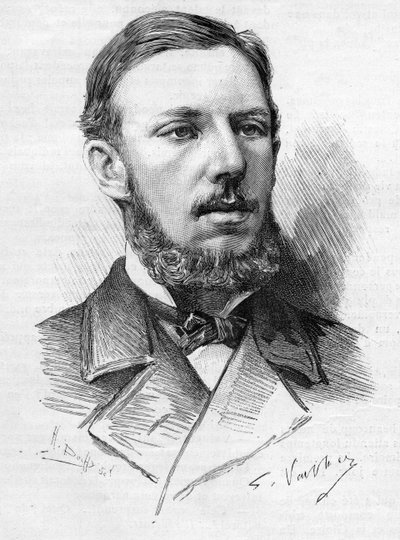 Portræt af Oscar Augustus af Suede, hertug af Gothlang (1859-1953) her i 1888 under hans besøg i Paris. af Unknown artist