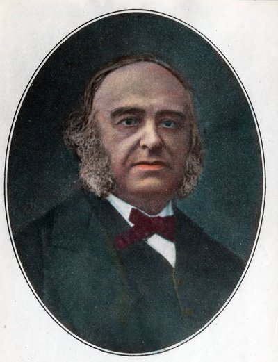 Portræt af Paul Broca (1824 - 1880) fransk kirurg. Indgravering af det 19. århundrede. Privat samling. af Unknown artist