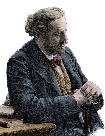 Portræt af Paul Jules Barbier (1825-1901) fransk forfatter af Unknown artist