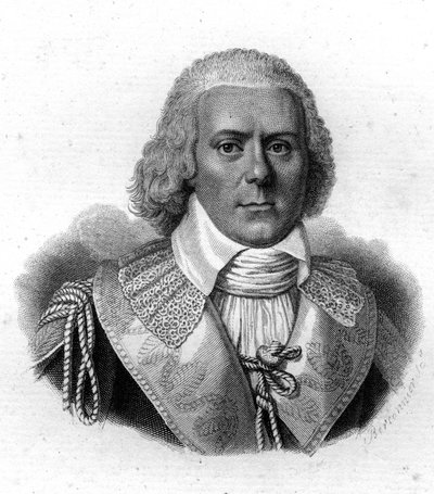 Portræt af Paul de Barras (1755-1829), fransk politiker, gravering af det 19. århundrede af Unknown artist