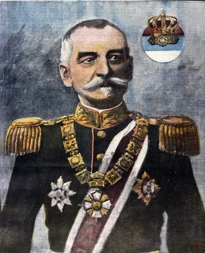 Portræt af Peter I af Serbien (Karageorgevic af Unknown artist
