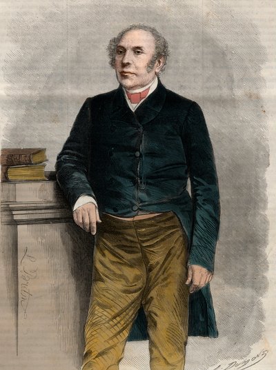 Portræt af Pierre Antoine (Pierre-Antoine) Berryer (1790-1868) (Berryer Jr.), fransk advokat og politiker. Indgravering i "The Universe illustrious" af Unknown artist