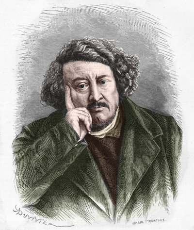 Portræt af Pierre Leroux, fransk filosof, publicist og politiker (1797 - 1871). af Unknown artist