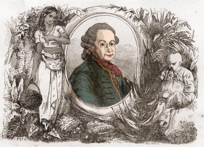 Portræt af Pierre Poivre (1719-1786), fransk koloniadministrator og agronom. af Unknown artist