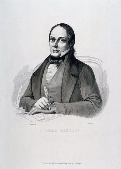 Portræt af Pietro Generali (gravering) af Unknown artist