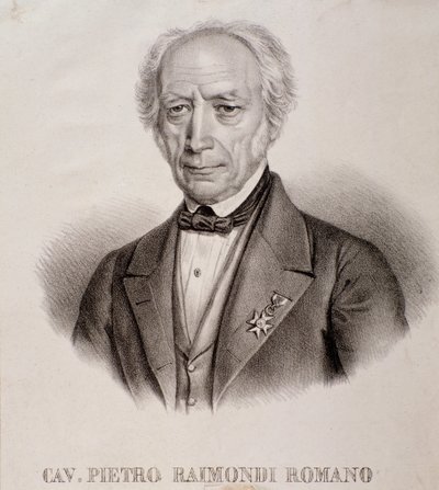 Portræt af Pietro Raimondi (gravering) af Unknown artist