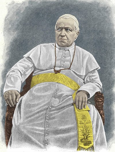 Portræt af Pius IX (1792 - 1878), 253. pave (1846 - 1878). af Unknown artist