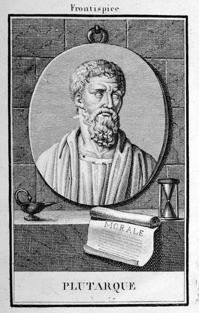 Portræt af Plutarch, gravering i begyndelsen af det 19. århundrede. af Unknown artist