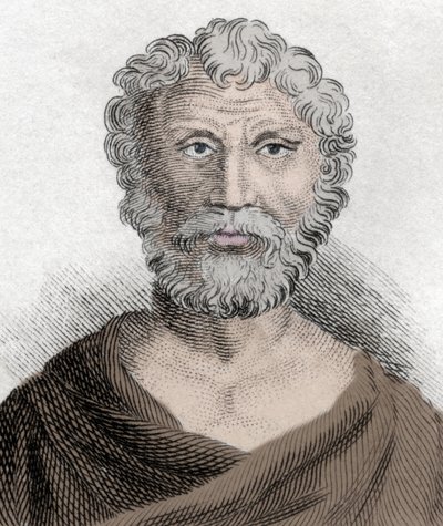 Portræt af Quintus Junius Rusticus (ca. 100-omkring 170), stoicistisk filosof. Indgravering af det 19. århundrede. af Unknown artist