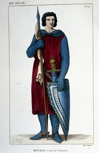 Portræt af Renaud, tordengreve (990 - 1038 ca.). af Unknown artist