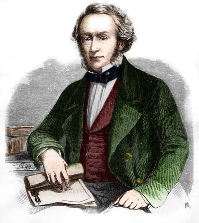 Portræt af Richard Cobden. Britisk økonom og politiker (1804 -1865). Stik fra 1866. af Unknown artist