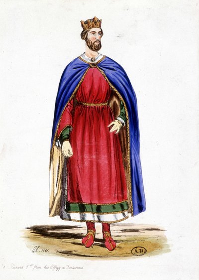 Portræt af Richard I af England, sd. 12. århundrede af Unknown artist