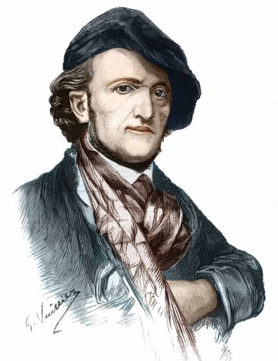 Portræt af Richard Wagner (1813-1883), tysk komponist og dramatiker. af Unknown artist