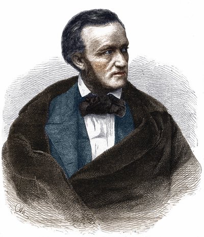 Portræt af Richard Wagner (1813 - 1883). af Unknown artist