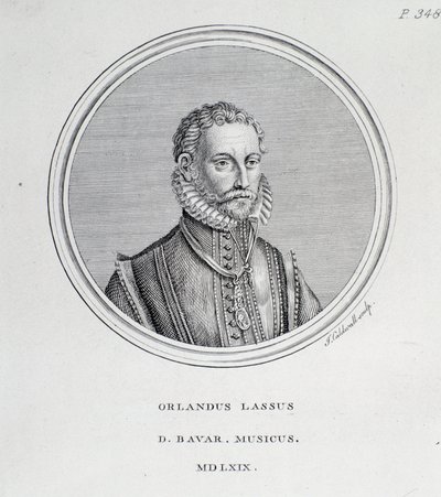 Portræt af Roland de Lassus (gravering af Unknown artist