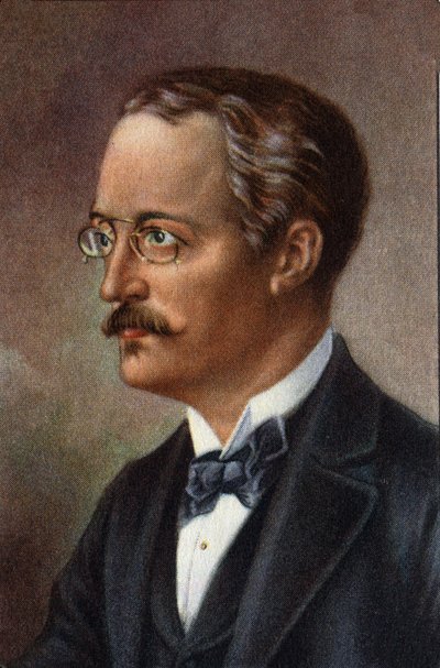 Portræt af Rudolf Diesel, tysk ingeniør, 20. århundrede (chromo) af Unknown Artist