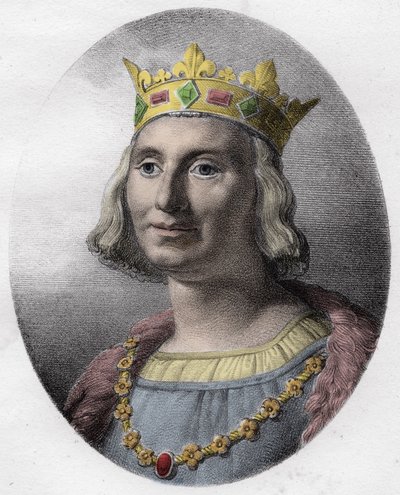 Portræt af Saint Louis (Saint-Louis, Louis IX (1214-1270) - Saint Louis IX (1214-70) konge af Frankrig - af Unknown artist