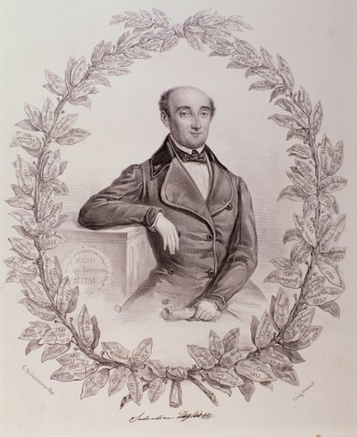 Portræt af Salvatore Taglioni (gravering af Unknown artist