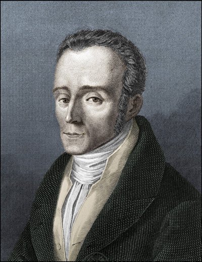 Portræt af Silvio Pellico, italiensk forfatter (1789-1854) af Unknown artist