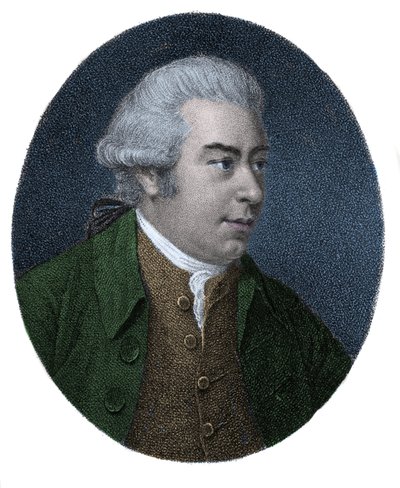 Portræt af Sir Joseph Banks (1743-1820), engelsk opdagelsesrejsende og naturforsker. Farvestik fra det 19. århundrede. af Unknown artist