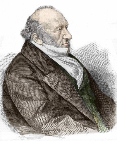 Portræt af Sir Moses Montefiore (1784-1885) engelsk bankmand og filantrop af italiensk oprindelse. stik fra 1867. af Unknown artist