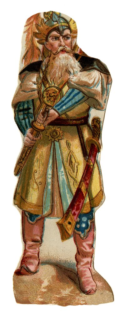 Portræt af Tamerlan (1336-1405) (eller Timur Lang, "Timur den lamme"). Kromolitografi, slutningen af 1800-tallet. af Unknown artist