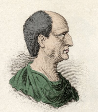 Portræt af Themistokles (græsk Themistokles), statsmand og athensk general (525-460 f.Kr.). Indgravering af det 19. århundrede. af Unknown artist