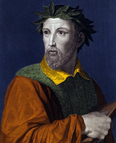 Portræt af Torquato Tasso, sagt på fransk Le Mupe (1544-1595), italiensk digter, gravering 1800-tallet af Unknown artist