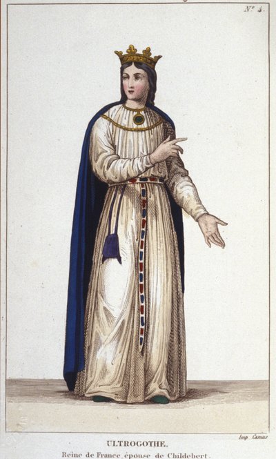Portræt af Ultrogothe Dronning af Frankrig og hustru til Childebert 1. af Unknown artist