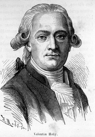 Portræt af Valentin Hauy, en fransk pædagog (1745-1822), han helligede sig undervisning af blinde. af Unknown artist
