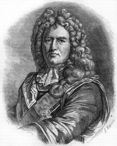 Portræt af Vauban (1633 - 1707). (Sébastien Le Prestre de Vauban) Marskal af Frankrig og militæringeniør af Unknown artist