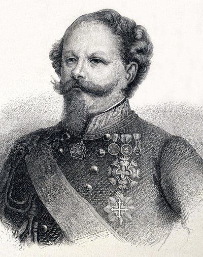 Portræt af Victor Emmanuel II af Savoyen (Victor-Emmanuel), på italiensk Vittorio Emanuele II af Savoyen af Unknown artist