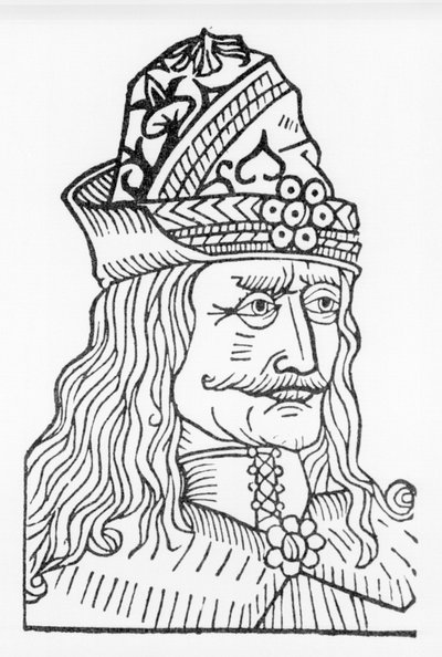 Portræt af Vlad Tepes III spidderen eller Dracula (1431-1476), en prins, der inspirerede Bram Stoker til karakteren Dracula, en roman skrevet i 1897. af Unknown artist