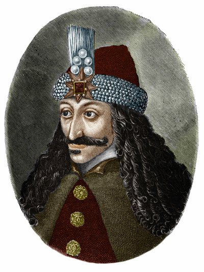 Portræt af Vlad Tepes III, spidderen eller Dracula (1431-1476), som inspirerede Bram Stoker til karakteren af Dracula, en roman skrevet i 1897. af Unknown artist