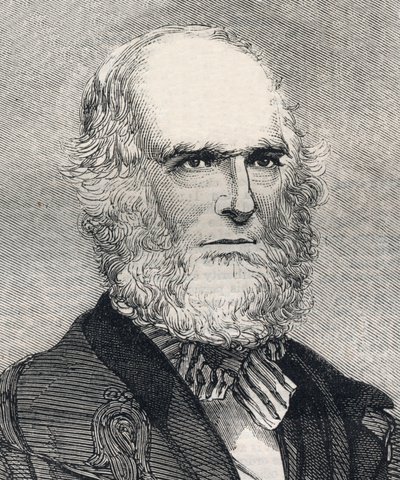Portræt af William Cullen Bryant (1794-1878), amerikansk digter. Indgravering i "" The illustrated London News "" af 23. januar 1858. af Unknown artist