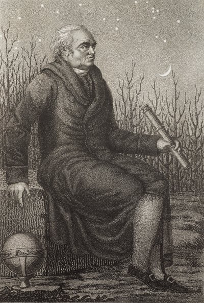 Portræt af William Herschel (1738-1822) tyskfødt britisk astronom - af Unknown artist