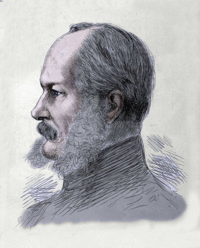 Portræt af Vilhelm I (1797-1888), konge af Preussen og kejser af Tyskland. Stik fra slutningen af 1800-tallet. af Unknown artist