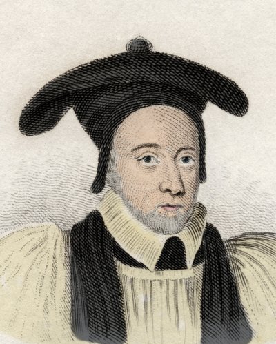 Portræt af William Juxon (1582-1663), engelsk gejstlig og arkaisk af Cantorbery. Indgravering af det 19. århundrede. af Unknown artist