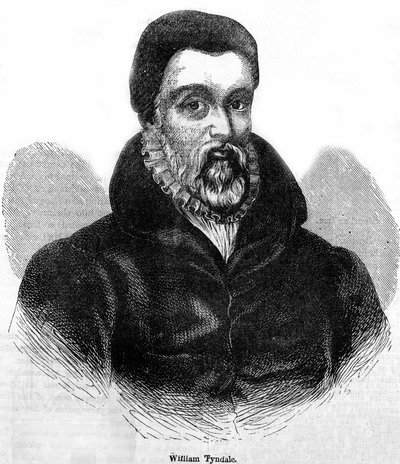 Portræt af William Tyndale (Tindale) (1494-1536), walisisk teolog og oversætter. Indgravering af det 19. århundrede. af Unknown artist