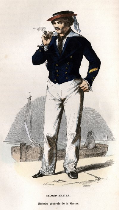 Portræt af en anden mester. i "General History of the Navy" af Van Tenac af Unknown artist
