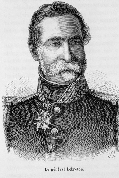 Portræt af den franske general Lebreton. af Unknown artist