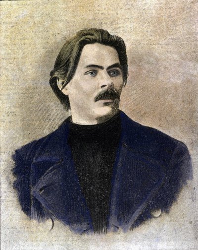 Portræt af den russiske forfatter Maxim Gorki (Gorkij) (1868 - 1936). af Unknown artist